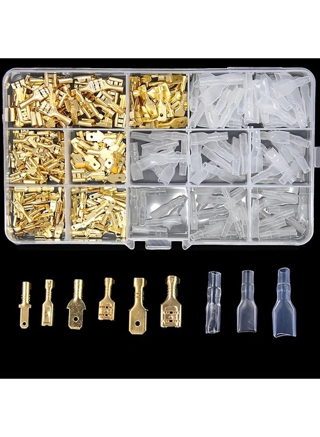 270pcs Spade Connector Kit 2 8 4 8 6 3mm Electrical Wiring Terminals Junction Box - Image 1