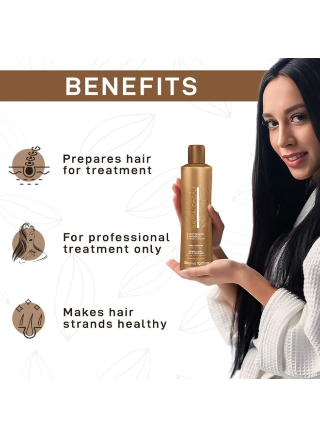 Cadiveu Original C. Anti Residue Hair Shampoo with Keratin, cocoa and d-panthenol for deep cleaning, freezy, dull, dry and damaged hairs, restores shine, softness and rejuvinates the hair - 300ml - Image 4