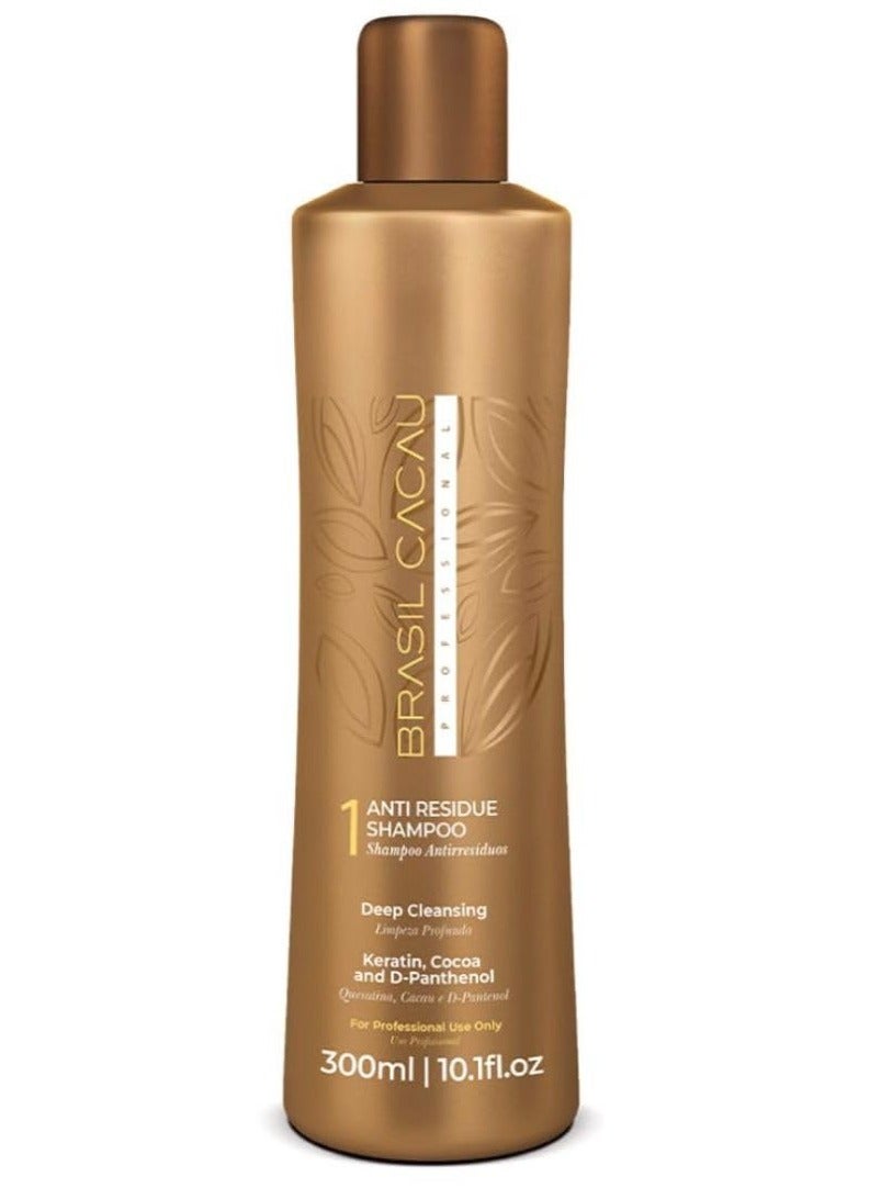 Cadiveu Original C. Anti Residue Hair Shampoo with Keratin, cocoa and d-panthenol for deep cleaning, freezy, dull, dry and damaged hairs, restores shine, softness and rejuvinates the hair - 300ml - Image 1
