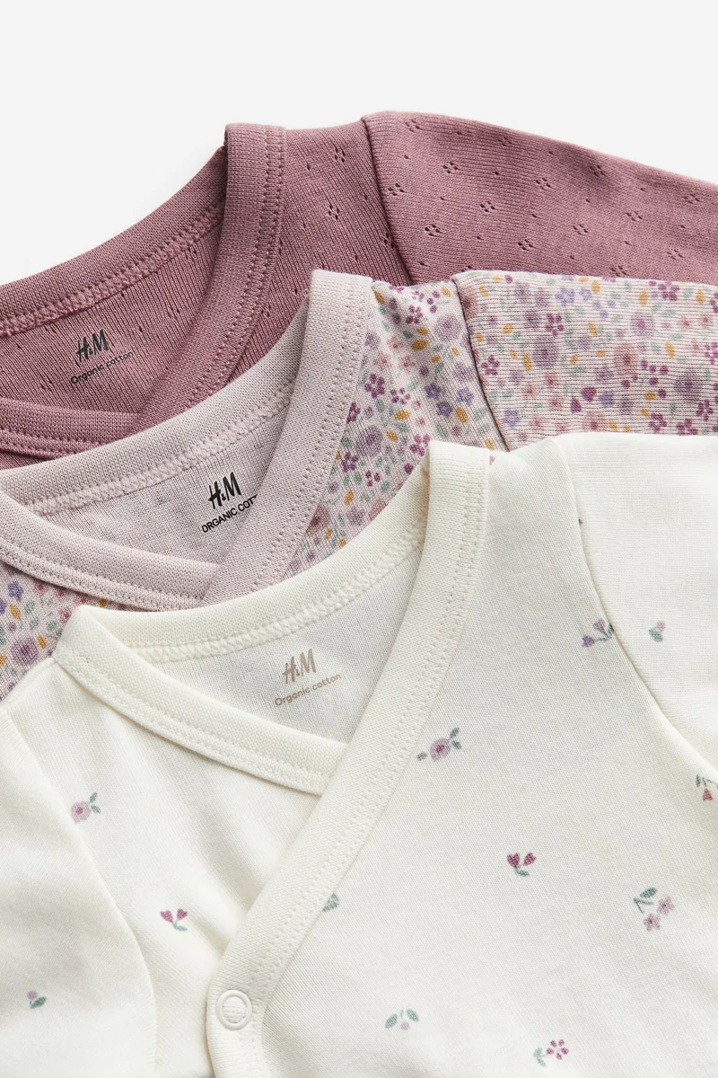 H&M 3-pack wrapover bodysuits