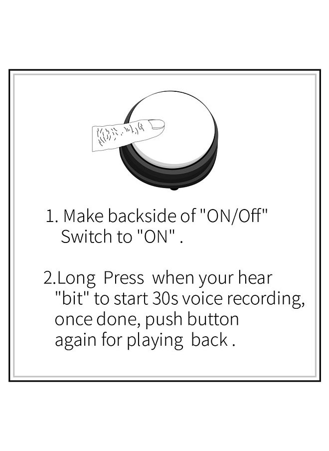 Generic Small Size Easy Carry Voice Recording Sound Button for Kids Interactive  Answering Buttons Orange  - Image 2