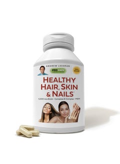 Andrew Lessman ANDREW LESSMAN Healthy Hair, Skin & Nails 60 Capsules - 5000 mcg High Bioactivity Biotin, B-Complex - Promotes Beautiful Hair, Skin, Strong Nails - No Additives Hair Growth Vitamins Biotin Supplement 
