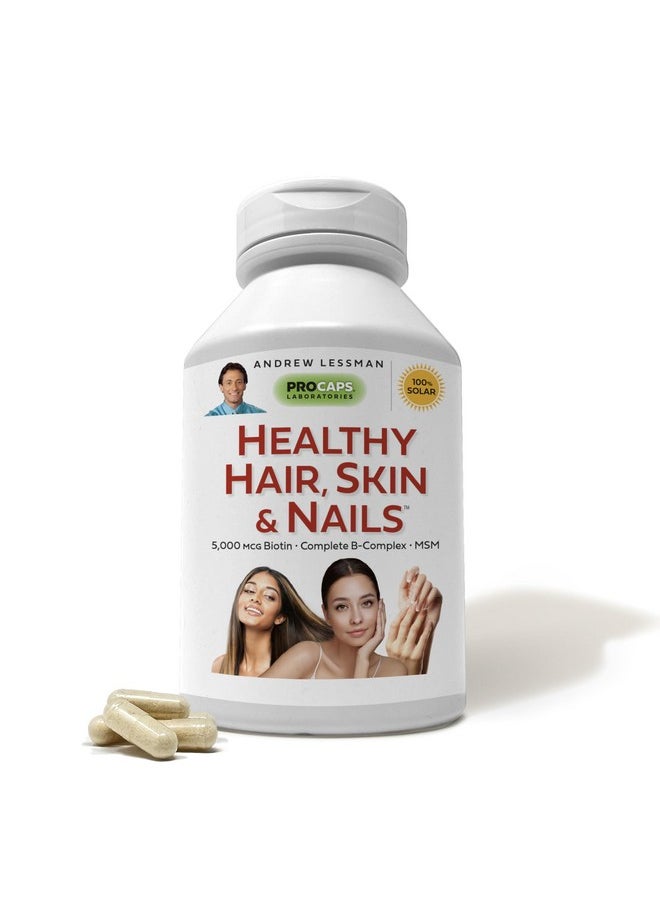 Andrew Lessman ANDREW LESSMAN Healthy Hair, Skin & Nails 60 Capsules - 5000 mcg High Bioactivity Biotin, B-Complex - Promotes Beautiful Hair, Skin, Strong Nails - No Additives Hair Growth Vitamins Biotin Supplement 
