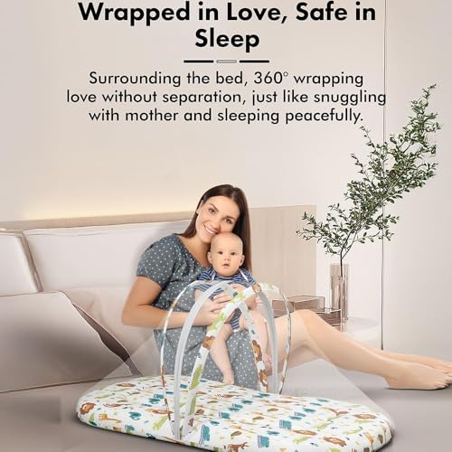 StarAndDaisy 3 in 1 Baby Mosquito net for Sleeping - Newborn, Mosquito net for Baby/Kids -Soft and Comfortable Bed for 0-12 Months/Washable Cotton Design -Kangaroo Print - Image 4