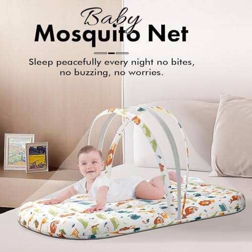 StarAndDaisy 3 in 1 Baby Mosquito net for Sleeping - Newborn, Mosquito net for Baby/Kids -Soft and Comfortable Bed for 0-12 Months/Washable Cotton Design -Kangaroo Print - Image 3