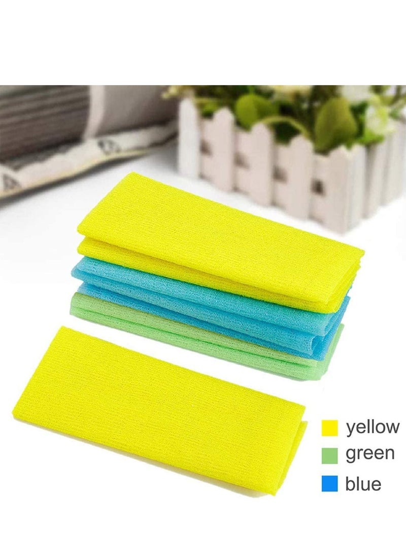 Y&D Bath Towel Dual-Sided Exfoliating Nylon Multicolor Cloth with Deep Clean & Invigorate Your Skin for Massaging Beauty Wash (3 Pack)  - Image 5