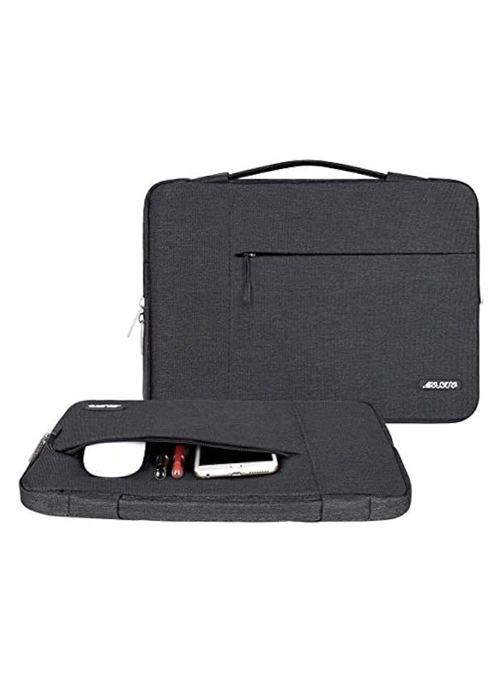 موسيسو حافظة كمبيوتر محمول متوافقة مع MacBook Air 15 بوصة M2 A2941 2023 / Pro 15 A1990 A1707، 15 Surface Laptop 5/4/3، Dell XPS 15، HP Stream 14، حقيبة بوليستر متعددة الوظائف، رمادي فضائي - Image 2