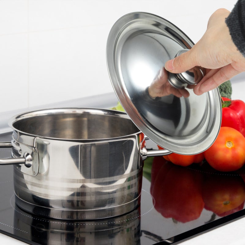 Stainless Steel Universal Pan Lid, Fits Most Cookware, Easy Cleaning and Storage - Image 3