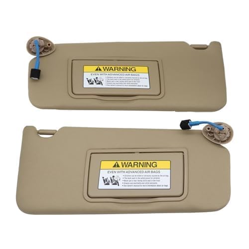 Yunnergo Sun Visor Beige Compatible with Accord 2008-2012 2013 2014 2015 2016 2017 83230-TA0-A91ZB 83230TA0A91ZB (Beige,A Pair Left+Right) - Image 1