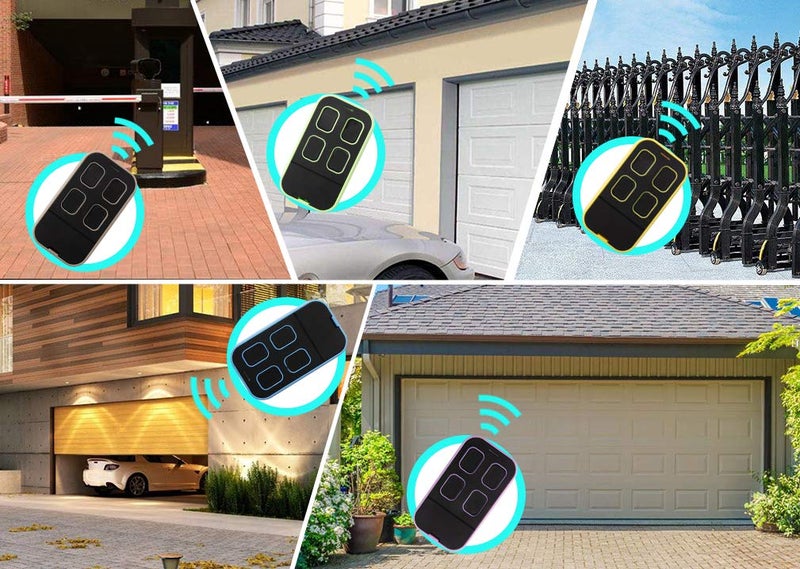 XIHADA Universal Garage Door Opener Remote Cloner Universal Gate Opener Remote Cloning Homelink with Visor Clip Programmable Learning Key Fob 4-Buttons Multi Frequency 280MHZ-868MHZ (Black with Grey) - Image 5