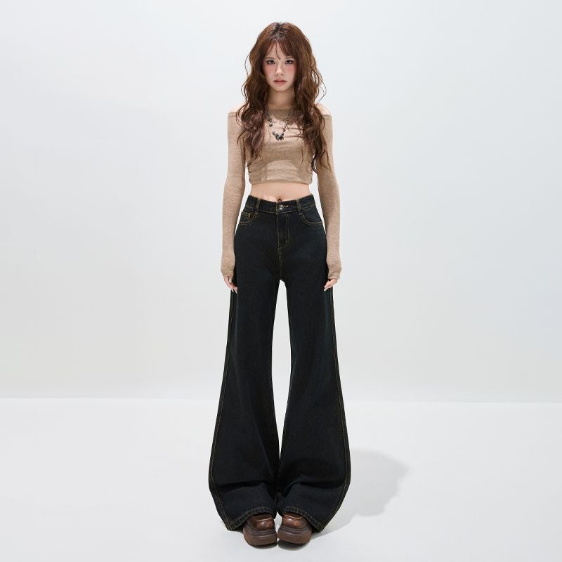 Unisex Classic Denim Jeans Loose Fit Daily Outdoor Wear - Image 1