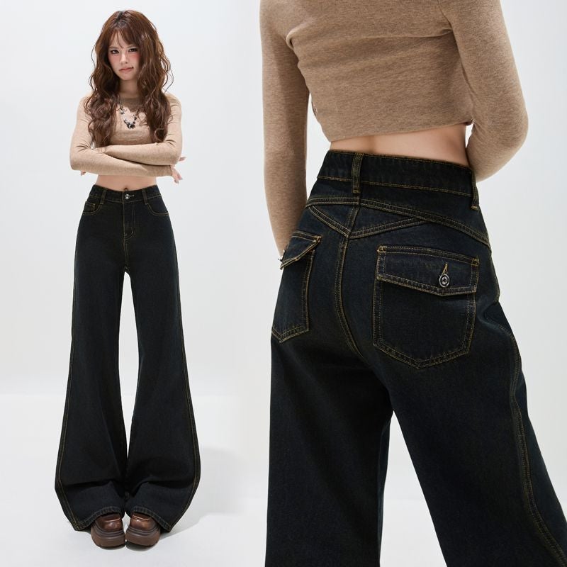 Unisex Classic Denim Jeans Loose Fit Daily Outdoor Wear - Image 2