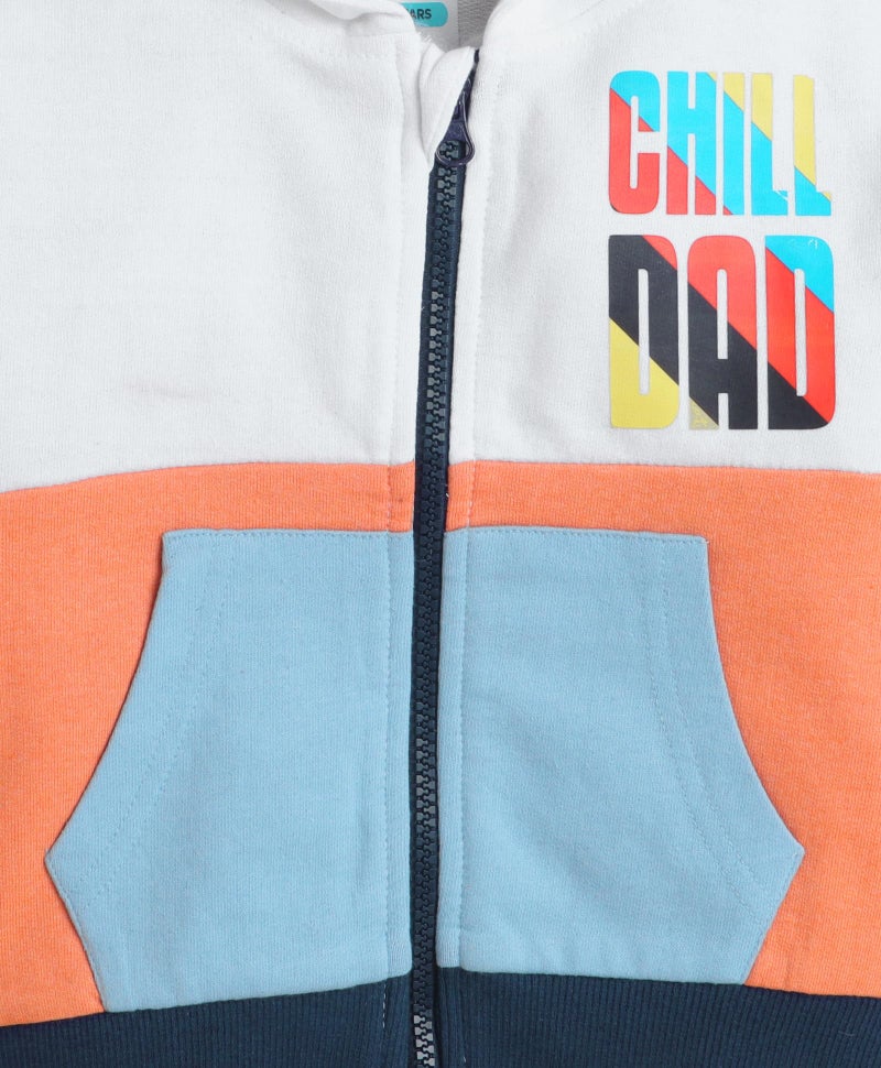BUMZEE Boys Cotton Blend Full Sleeves Hooded Zipper Sweatshirt Multi - 5-6 Years (Peb10866H-mlt) Multicolour - Image 3