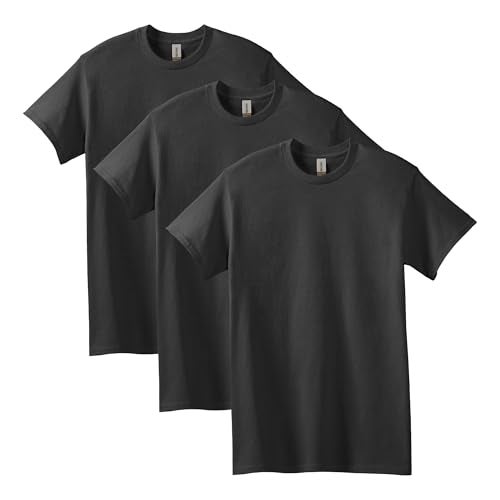Gildan mens Heavy Cotton T-shirt, Style G5000, Multipack T Shirt, Black (3-pack), X-Large US - Image 1