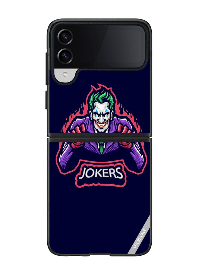 VR CREATIVE Protective Case Cover For Samsung Galaxy Z Flip4 Joker Design Multicolour - Image 1