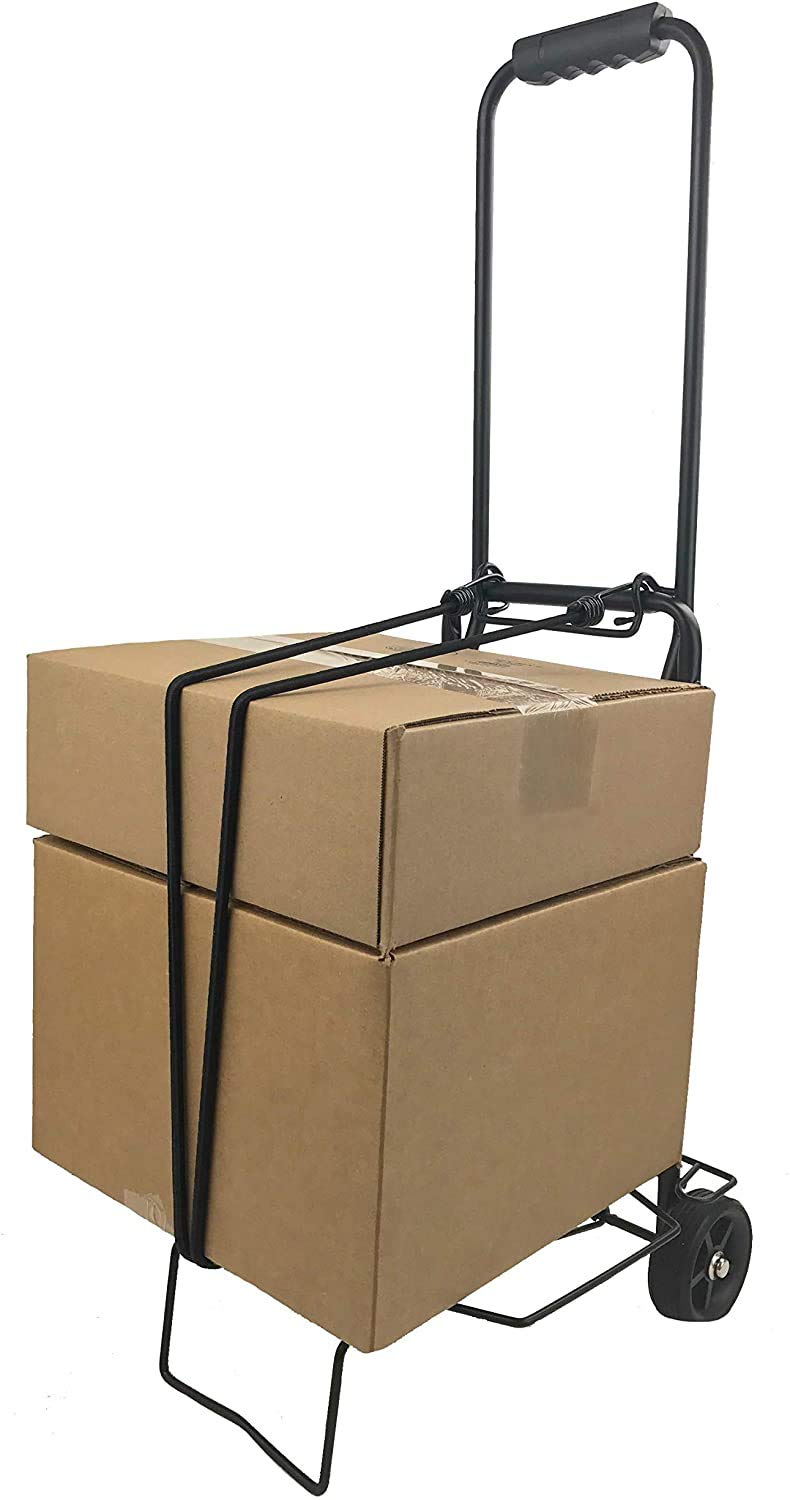 ISOP Folding Hand Truck 2 Wheels 40 Lb | Luggage Trolley Dolly Cart with Two-Wheels | Portable Fold-Up Dolly Cart - Collapsible | Lightweight and Foldable | Hand Carts Ultra Light | Mini Transport Carrier - Image 5