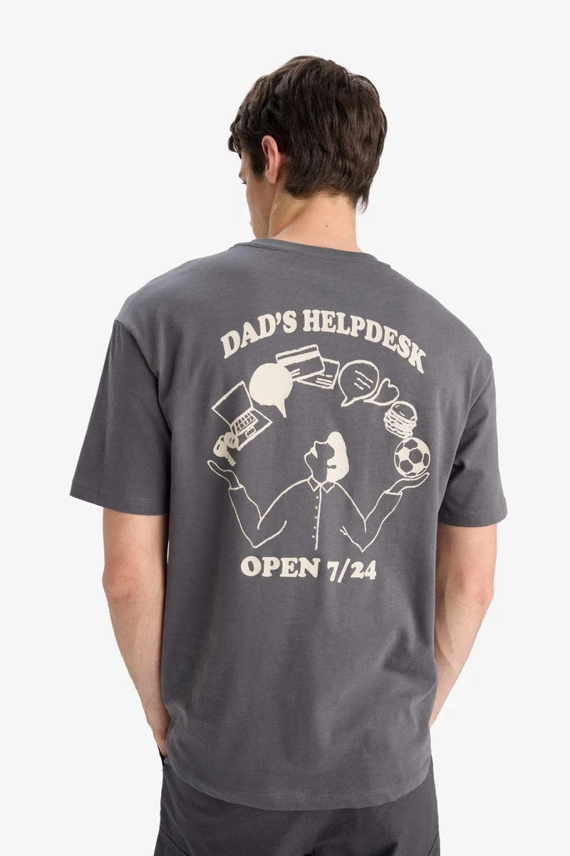 DeFacto Boxy Fit Crew Neck Short Sleeve T-Shirt
