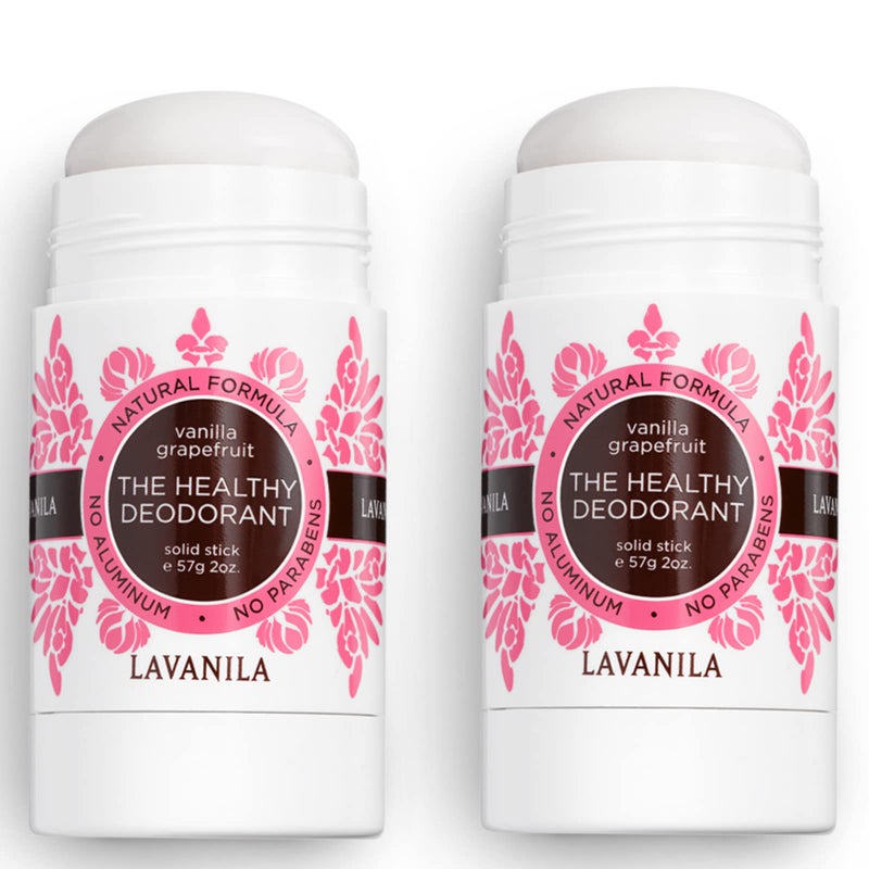 Lavanila Vanilla Grapefruit Deodorant for Women 2-Pack (2 Oz Each) - Natural Aluminum Free Solid Stick Deodorant, Made In USA, Vegan - Image 2