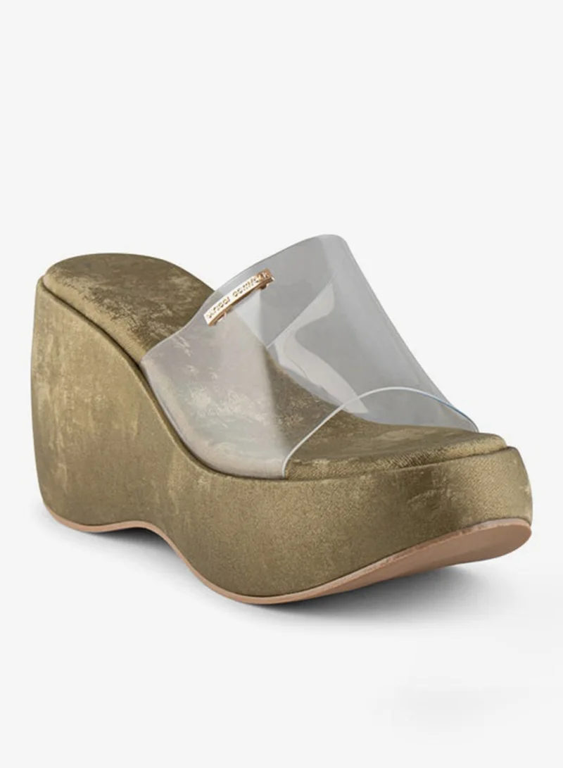 فينتشي صنادل نسائية ذات حزام واحد إسفين