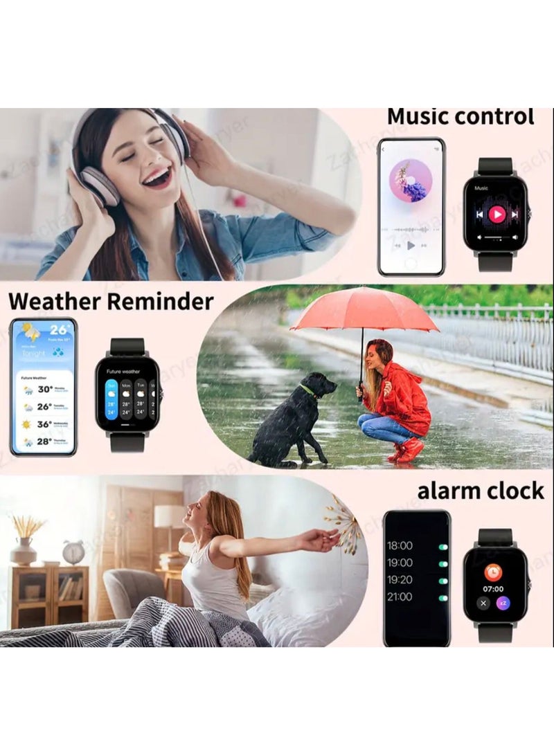 Smart Watch with 1.83" HD Color Screen, Fitness Tracker with Heart Rate, Sleep Monitor, Step Counter, Call & Message Notifications – Compatible with Android & iOS - Image 4