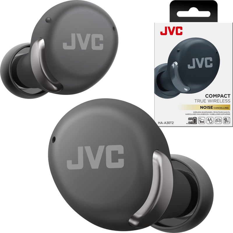 JVC True Wireless Compact Earbuds Active Noise Cancelling Up to 27 Hours Playback Low Latency Mode IPX4 SweatRain Proof Quick Charge Case Mic - Image 2