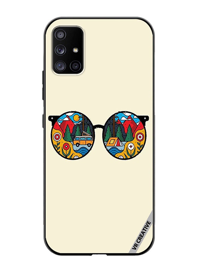 VR CREATIVE غطاء حماية لجهاز سامسونج جالاكسي A71 5G بتصميم زجاجي متعدد الألوان - Image 1