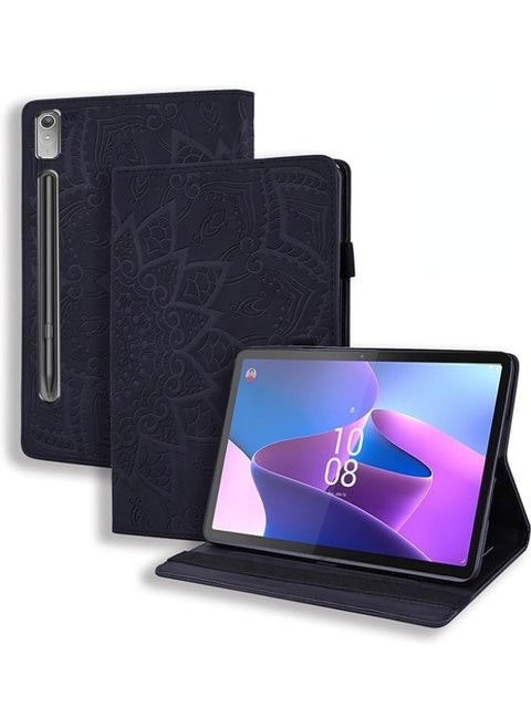 Compatible with Lenovo Tab P12/ Xiaoxin Pad Pro 12.7 inch PU Leather Case Embossing Protective Shell Smart Case Stand Case Flip Cover