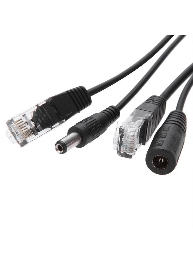 exgoofit 5 Pairs Passive PoE Injector and PoE Splitter Kit with 5.5x2.1 mm DC Connector RJ45 Power Over Ethernet - Image 3