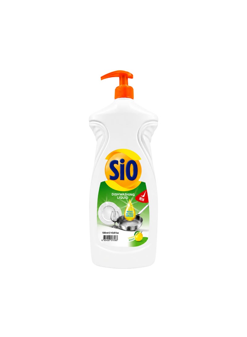SIO Lemon Dishwashing Liquid 1350ml – Powerful Grease Removal with Fresh Lemon Scent - Image 1