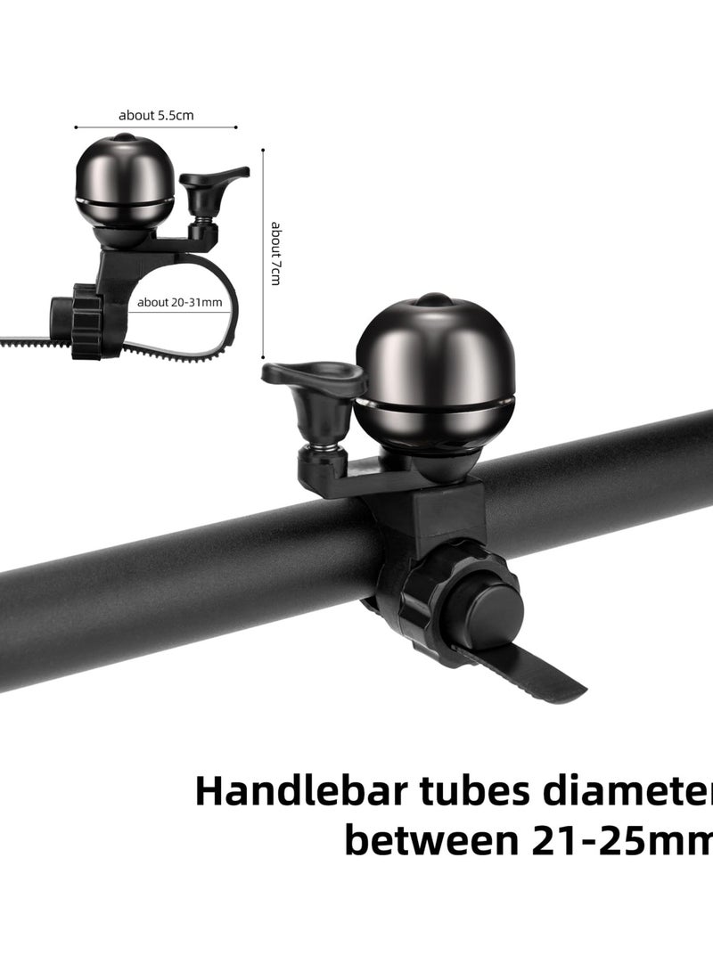 SOLARAE Classic Bike Bell with Loud Sound, Mountain Bike MTB Bell for 0.82-0.86in and 21-22mm Handlebars, Clear Ring Bell for Adults and Riders - Image 2