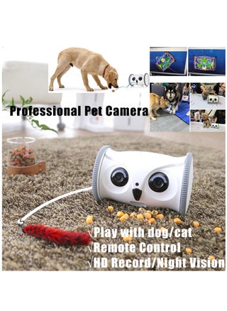 Owl Robot with Camera and Pet Treat Dispenser Both Ways Communication to Pets Suitalbe for Dogs and Cats Owner Mobile Control via Phone APP Movable Camera HD and Night Vision - pzsku/ZBA2CDF2CBA9CF4948743Z/45/_/1702027103/dfd88765-3066-4542-b425-1ca3c9cbd792