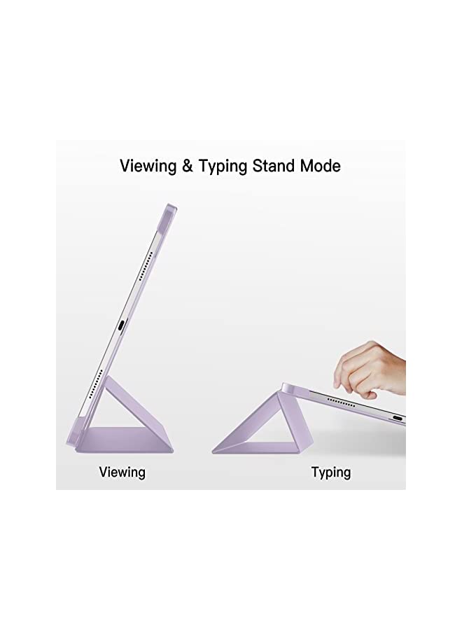 Jetech Case for iPad Pro 12.9-Inch (6th/5th Generation, 2022/2021 Model), Slim Stand Hard Back Shell Smart Cover with Auto Wake/Sleep (Light Purple) - Image 4