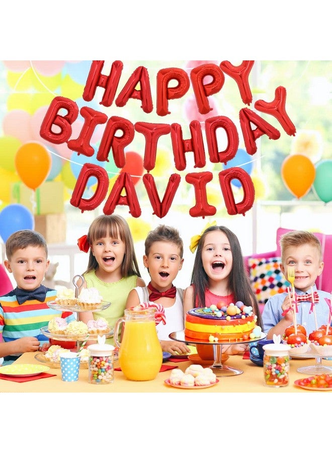 TONIFUL 65 Pcs 16 Inch Red Happy Birthday Balloons and 2 Sets A-Z Foil Letters Balloons DIY Personalized Phrase Banner for Birthday Celebration Halloween Thanksgiving Christmas Party Decorations - Image 5