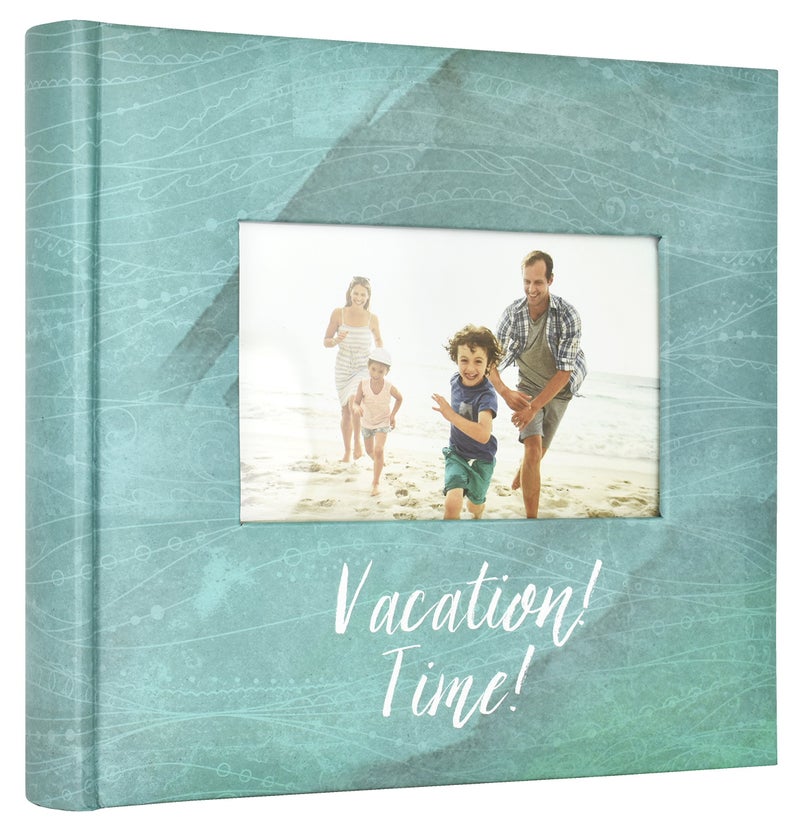 MCS Vacation Time Photo Album Holds 200 4x6 Photos with Memo Space, Blue Cover, Clear Side-Loading Pockets â€“ Travel Scrapbook Style Memory Book for Trips, Adventures & Family Getaways - Image 2