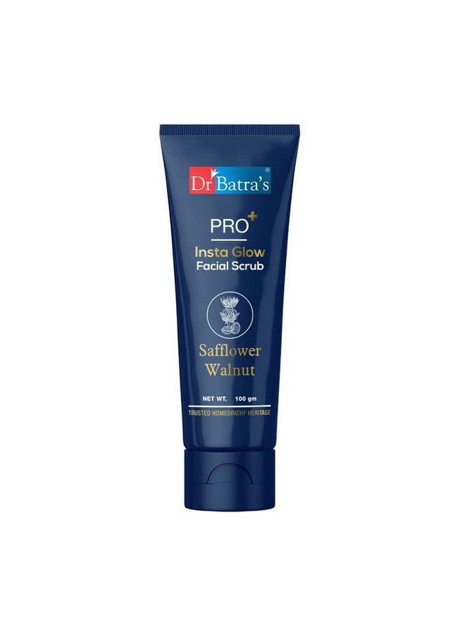 Dr Batra's Pro+ Insta Glow Facial Scrub. Unclogs Skin Pores. Brightens Skin Tone Provides Even Complexion ; With Echinacea Safflower Walnut 100 G. - Image 2