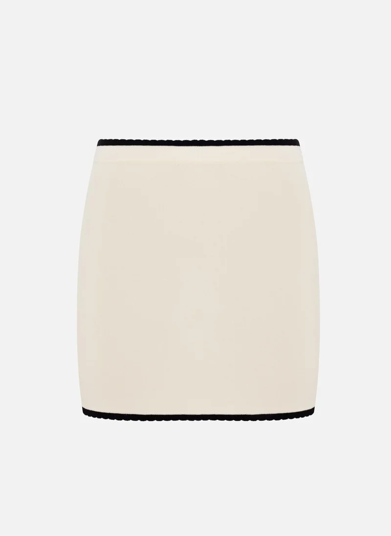 Lichi Mini welt skirt with contrast piping
