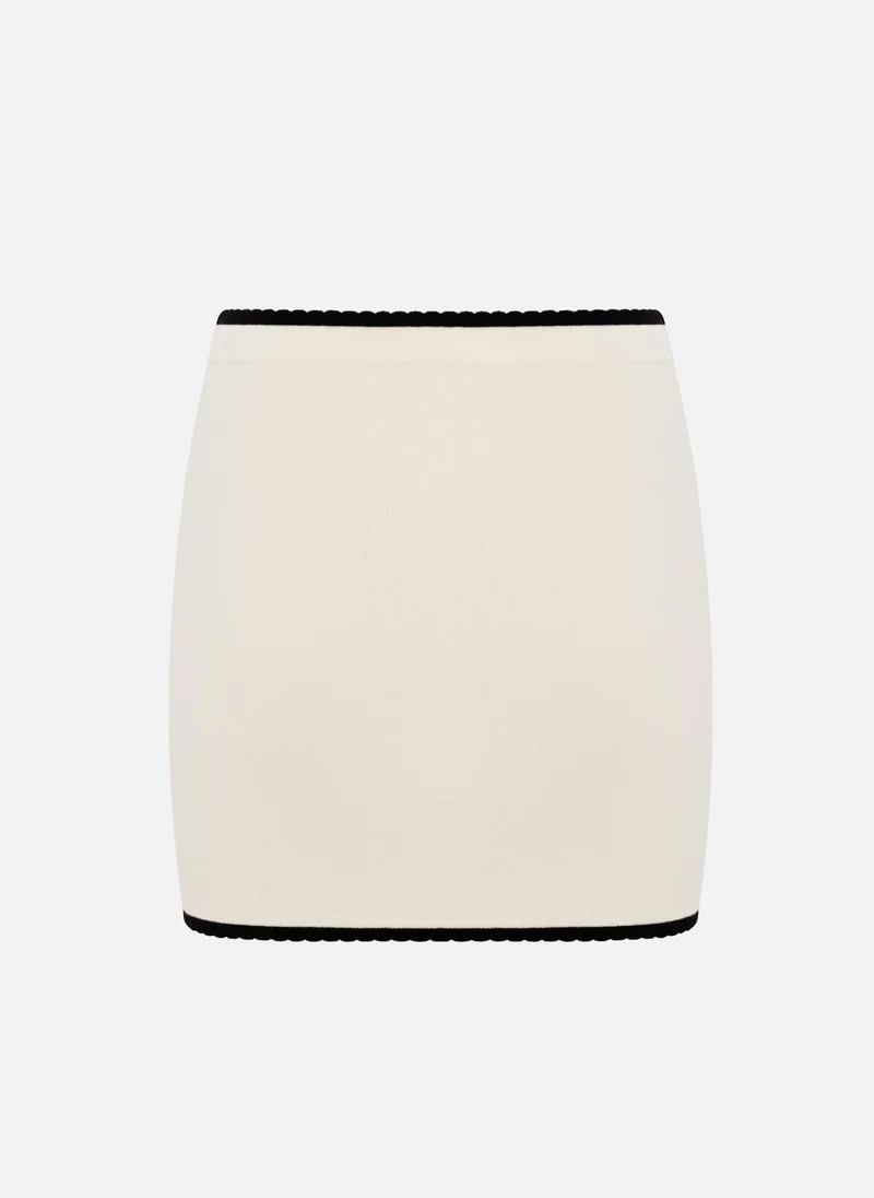Lichi  Mini welt skirt with contrast piping for Women | Best Price UAE