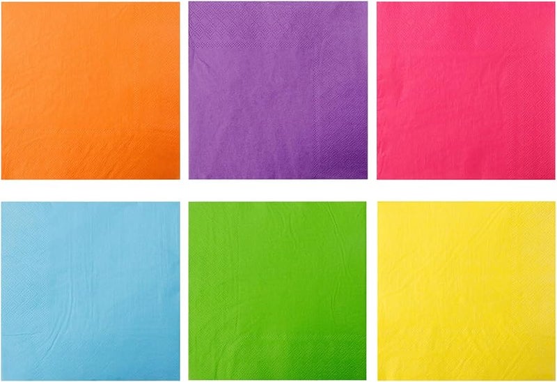 120 Pcs 2 Ply Cocktail Napkins 6 Colors 4 9x4 9 Inch Disposable Paper Napkins For Party Wedding Birthday - Image 5