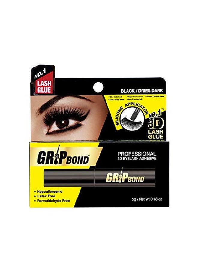 EBIN NEW YORK Grip Bond Eyelash Adhesive (Paddle Type Black/Dries Dark 0.18 Oz) | Hypoallergenic Latex Free Formaldehyde Free Lasts All Day Ideal For Sensitive Skins  - Image 2