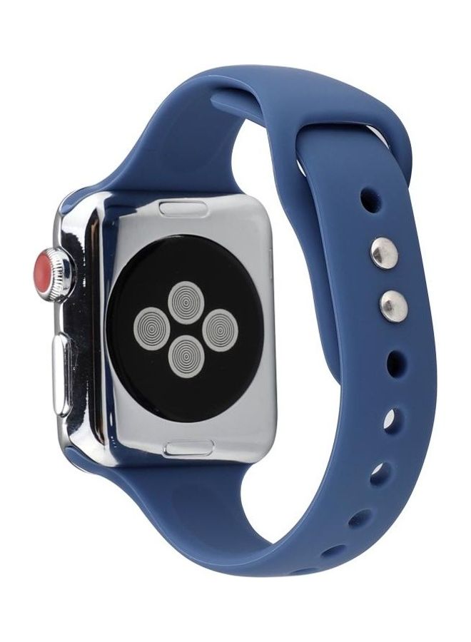 NIBEMINENT Replacement Watchband for Apple Watch 5/4/3/2/1 42/44mm Navy Blue - Image 4
