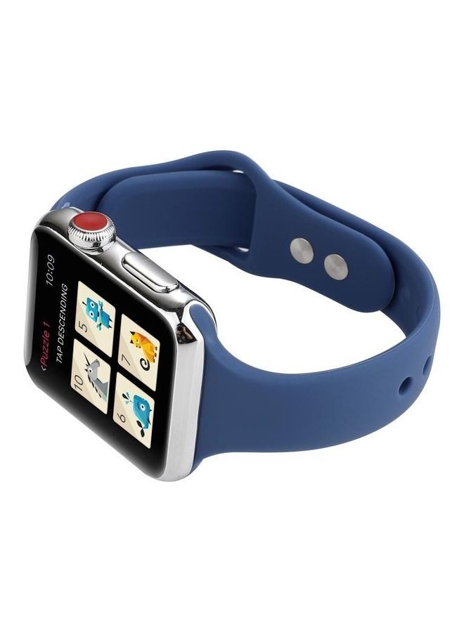 NIBEMINENT Replacement Watchband for Apple Watch 5/4/3/2/1 42/44mm Navy Blue - Image 5