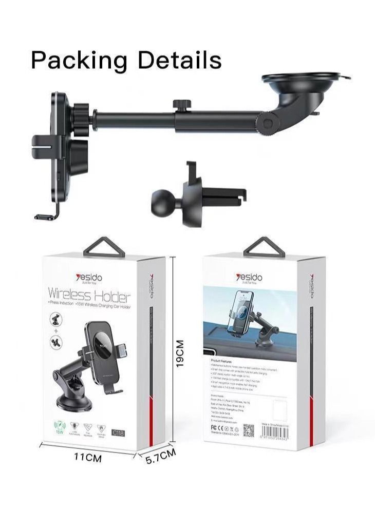 YESIDO Touch Sensitive Wireless Fast charger - Image 1