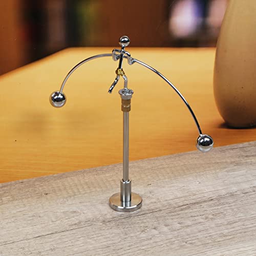 Sunnytech Steel Physics Toy Kinetic Art Balance Toy Balancing Decompressive Science Psychology Home Office Toy for Desk Decor Golden Pants Hercules WJ149 - Image 5
