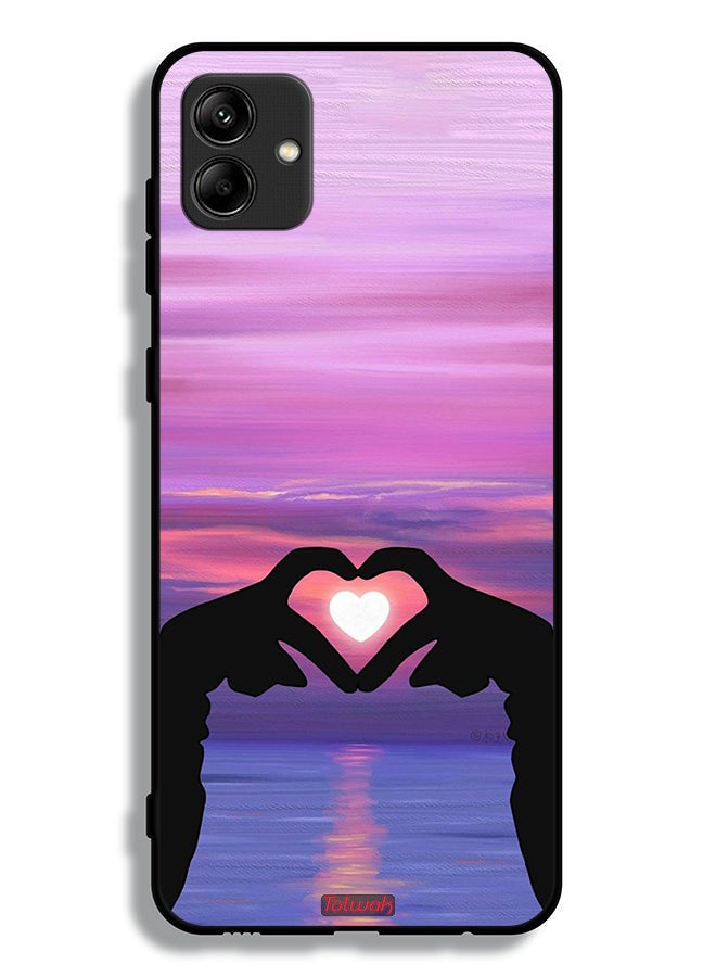 Tolwak Samsung Galaxy A04 Protective Case Cover Heart Moon - Image 1