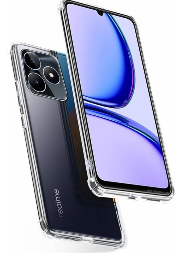 تين تك جراب شفاف بزوايا مضادة للصدمات من البولي يوريثين المقاوم للحرارة لموبايل ريلمي- Realme C53 / C53  من تين تك – شفاف - Image 2
