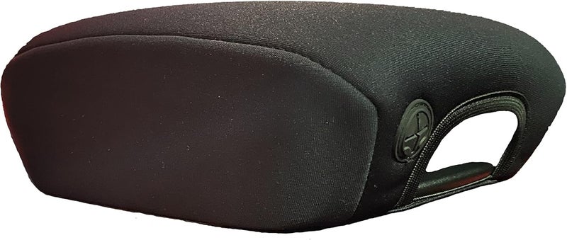 Koverz Neoprene Console Cover Armrest Pad with Keyhole Compatible with Jeep Wrangler JL JLU Gladiator JT Sahara Sport Rubicon Unlimited 2018 to Present - Black | See Install Notes & Video - Image 1