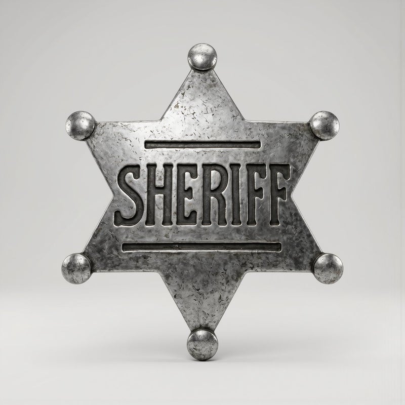 Western Style Hex Star Badge Men Fashion Accent Jacket Decoration Collectible - Image 3