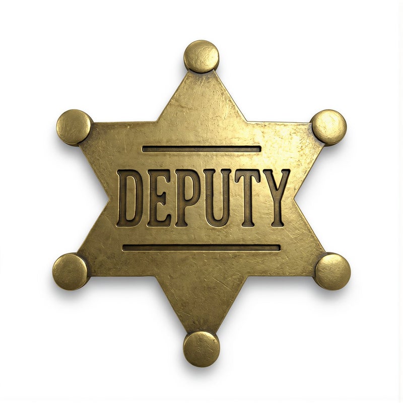 Western Style Hex Star Badge Men Fashion Accent Jacket Decoration Collectible - Image 2