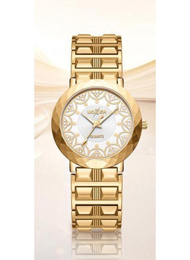 بوكسر ساعة بوكسر BX-073-7 للسيدات - تصميم تناظري أنيق، حزام من الفولاذ المقاوم للصدأ، ساعة مقاومة للماء - Image 1