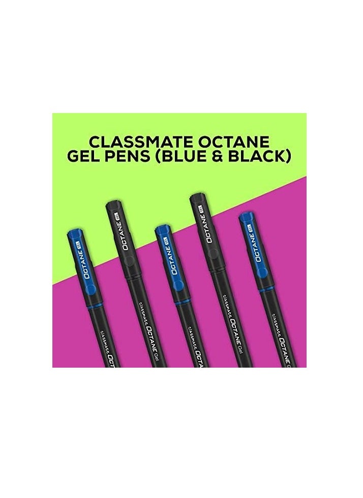 classmate Classmate octane- Blue and Black Gel Pens (Pack of 25)|Smooth Writing Pens|Water-Proof Ink for Smudge-Free writing|Preferred by Students for Exam & Class Notes|Study at Home Essentials  - Image 3
